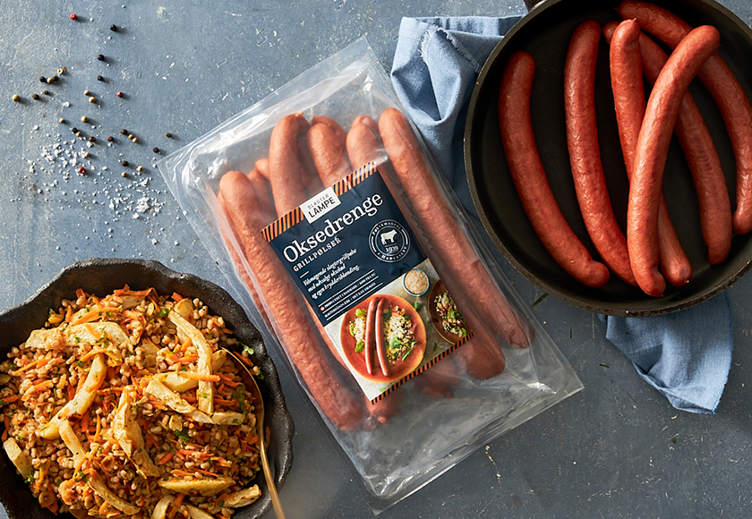 Oksedrenge grillpølser fra Slagter Lampe