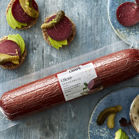 Oksespegepølse fra Slagter Lampe