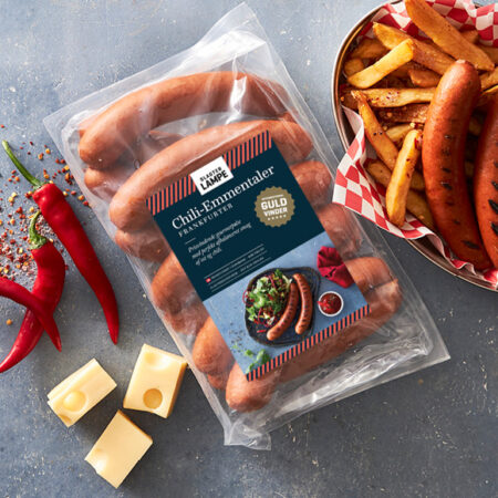 Chili-Emmentaler frankfurter