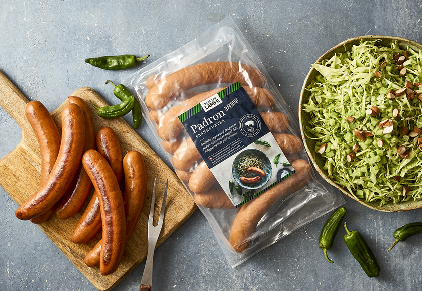 Padron inspireret frankfurter