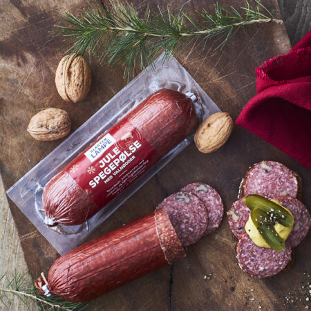 Julespegepølse med valnødder